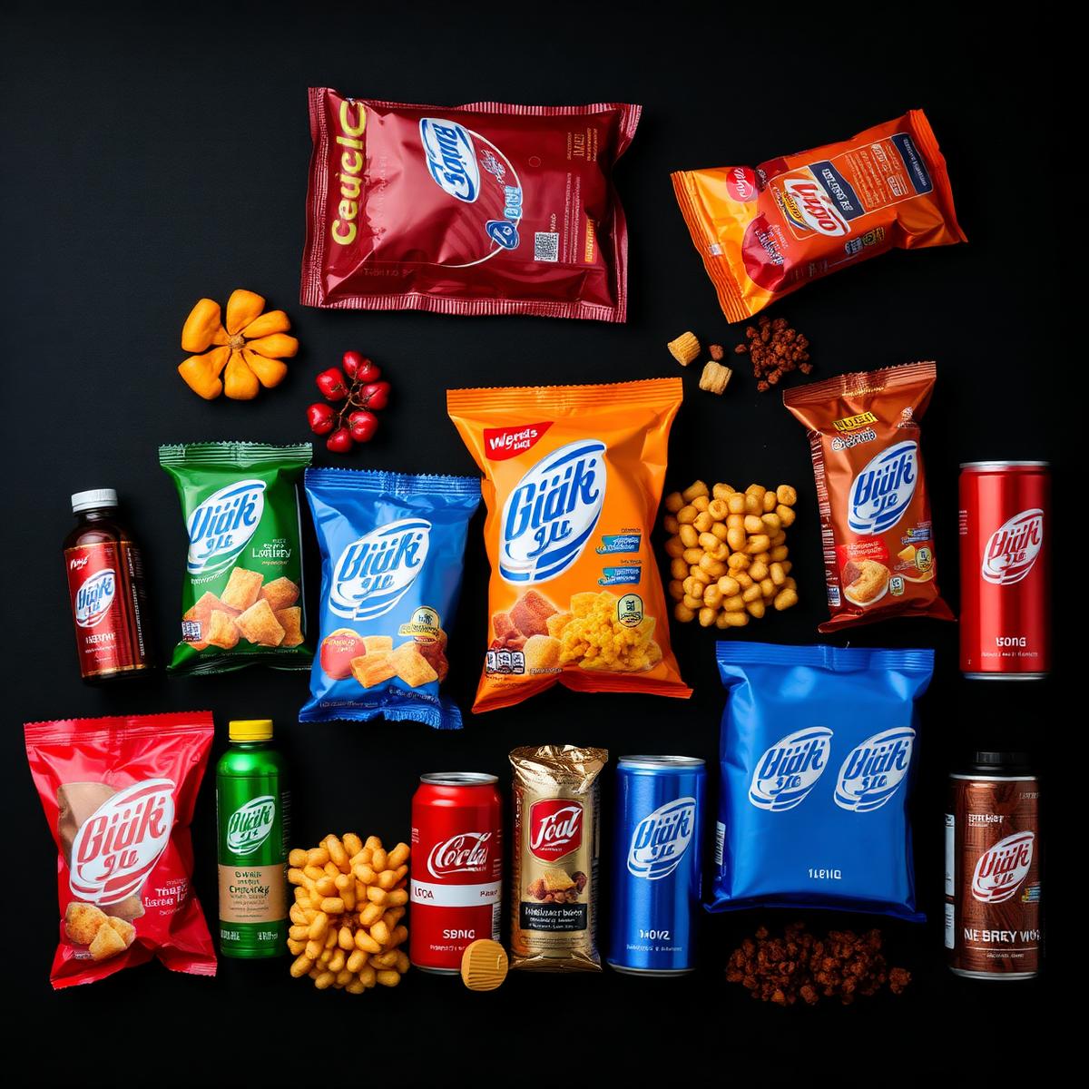 Modern snacks and drinks